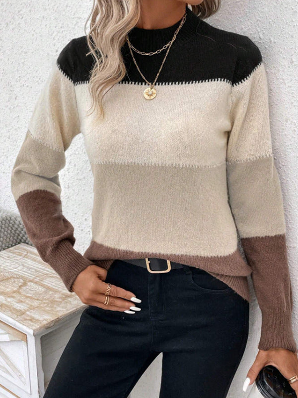 MARCELLA - CONTRAST KNIT SWEATER