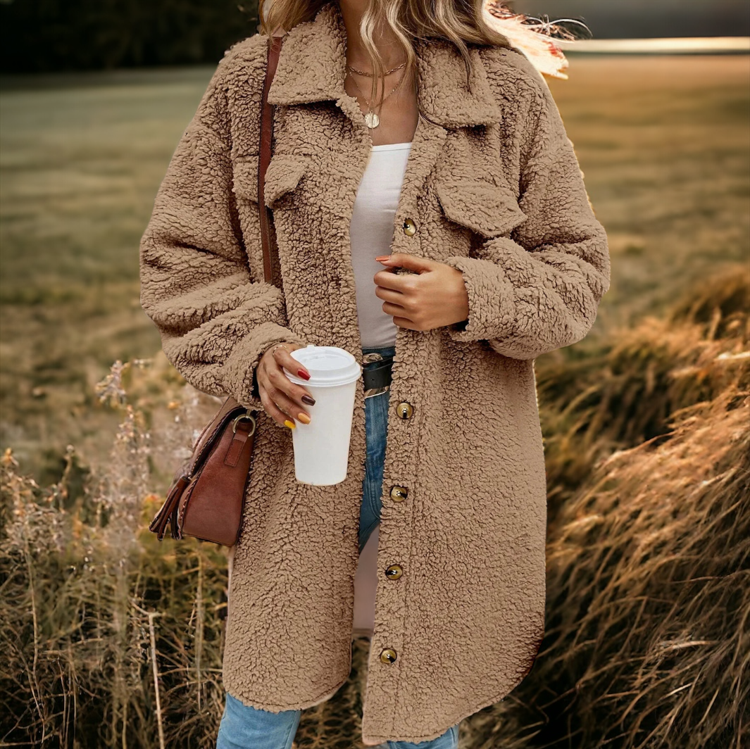 CLARA - AUTUMN & WINTER COAT - TEDDY