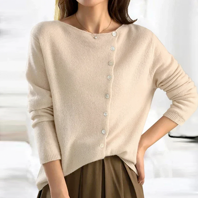 NIA - ASYMMETRIC KNITTED CARDIGAN