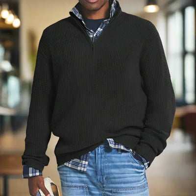 VINCE HALF-ZIP KNIT SWEATER